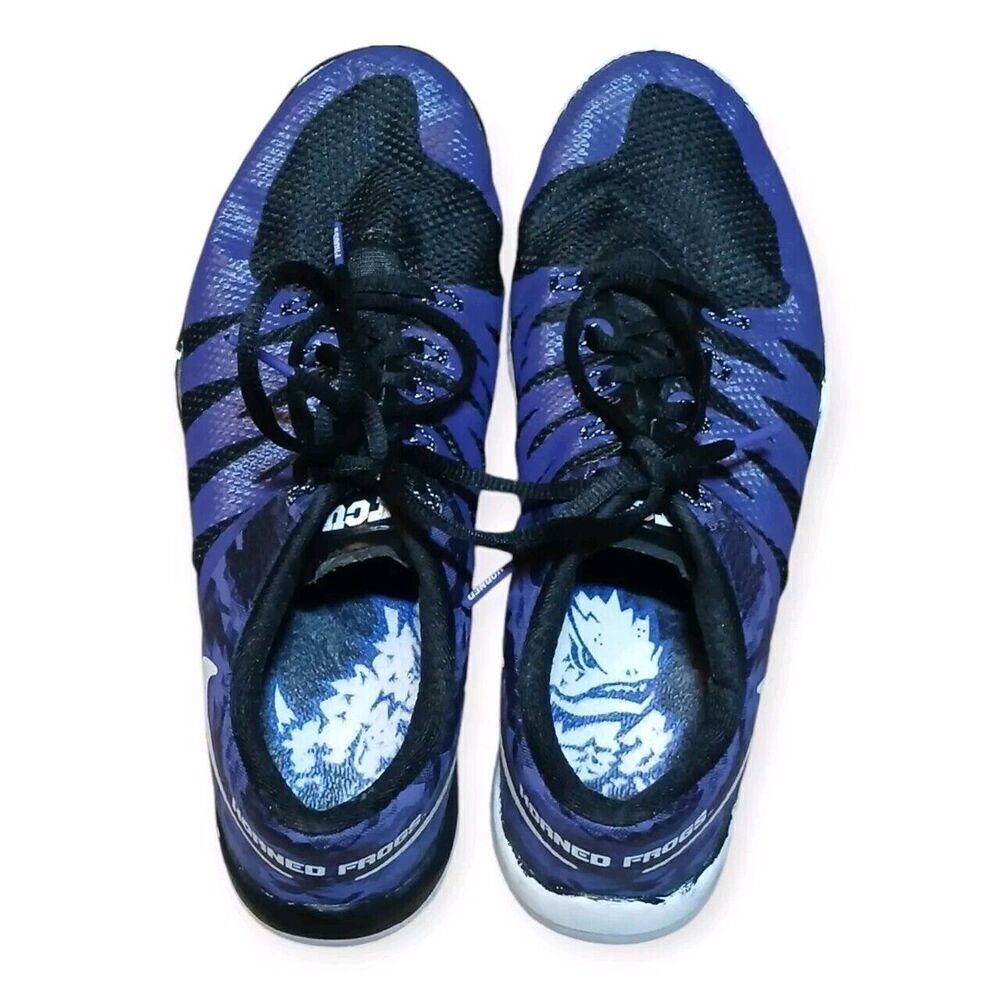 Nike TCU Free Trainer 5.0 Horned Frogs Purple Men's Sneakers Size 10.5 NCAA